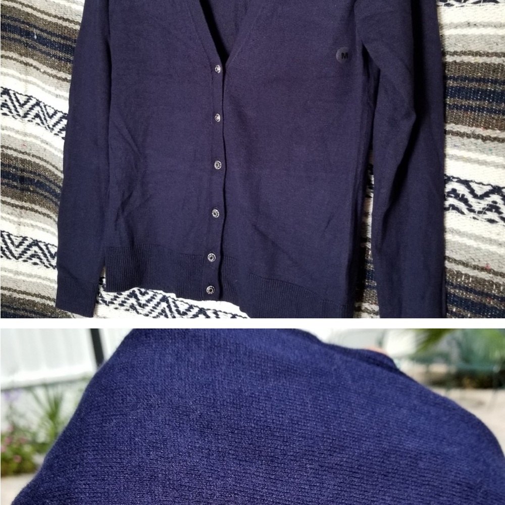 Navy Blue Women's Cardigan Sweater